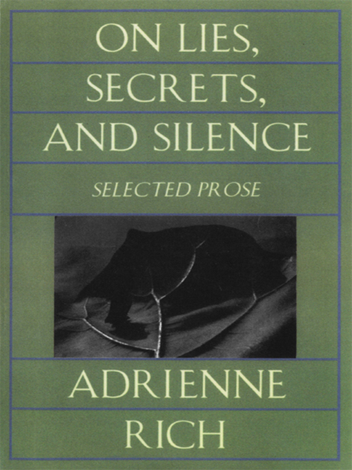 Title details for On Lies, Secrets, and Silence by Adrienne Rich - Available